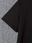 Baskılı Oversize Bisiklet Yaka T-shirt - Siyah resmi